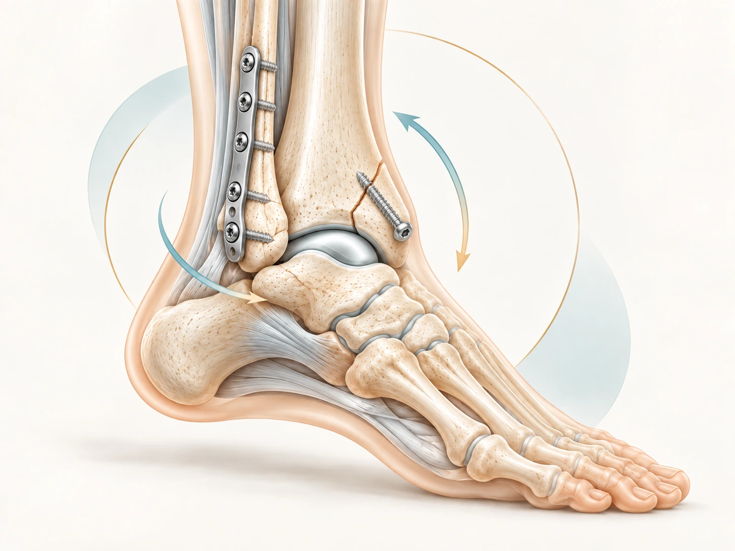 Esquema ilustrativo – Cirurgia das fraturas do tornozelo