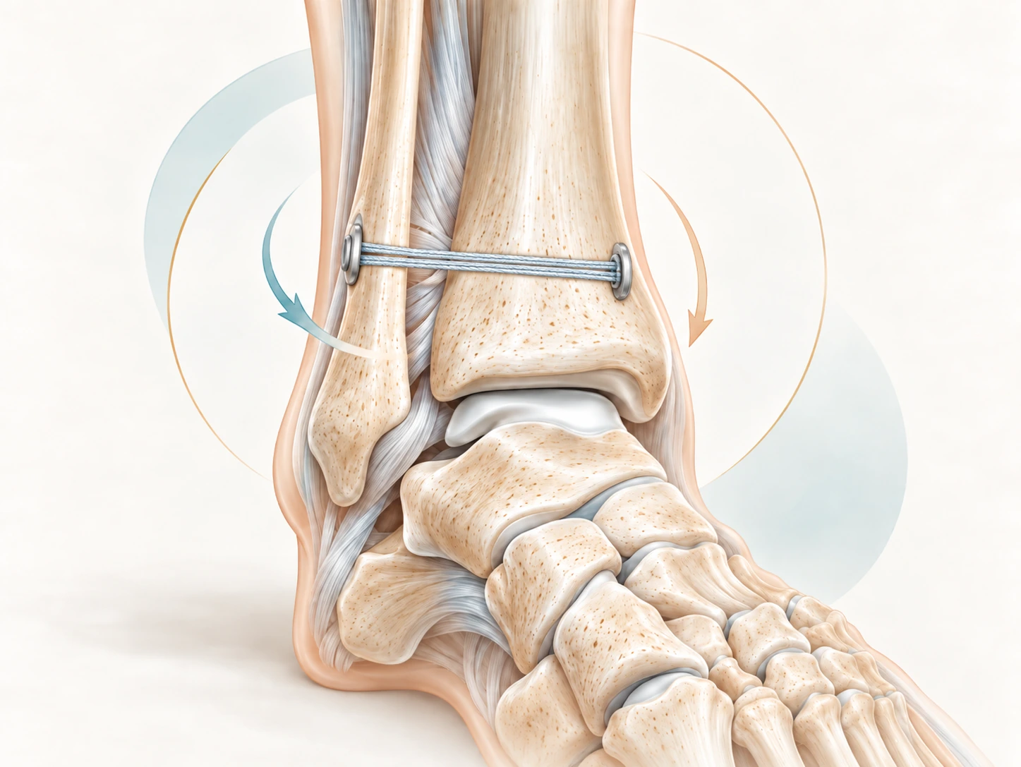 Esquema ilustrativo – Cirurgia da sindesmose
