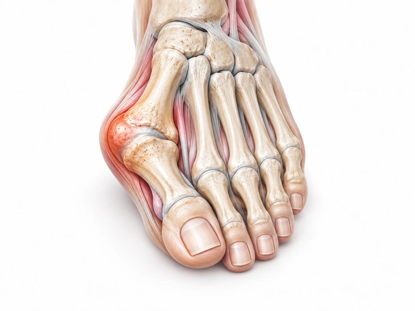 Ilustração médica representativa de Hallux valgus